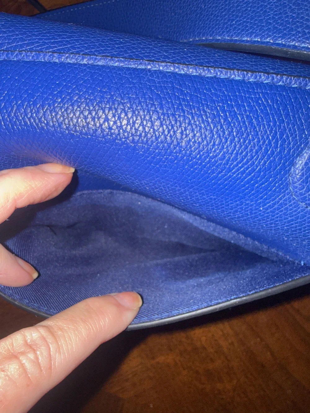 A New Day Blue Crossbody Bag Structured Faux Leather Shoulder Purse